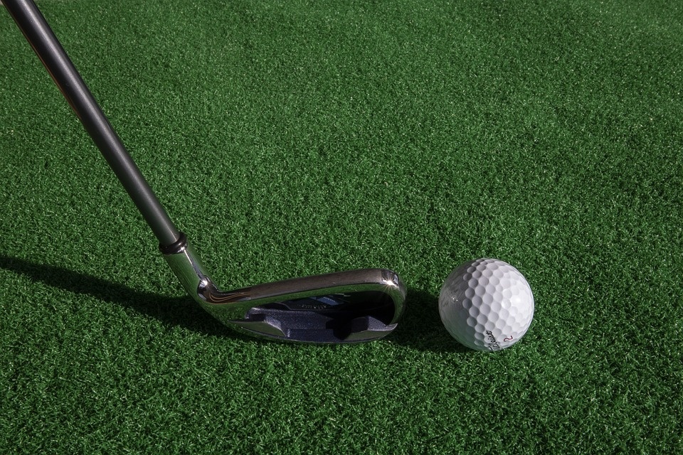 Ein Golfgreen mit Rotschwingel