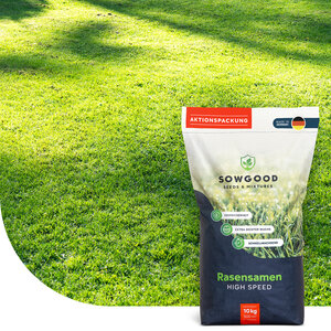 Sowgood Rasensamen für Schatten- und Trockenrasen 10 kg - 500 m²