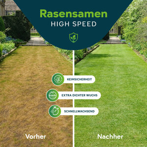 Sowgood Rasensamen für Schatten- und Trockenrasen 10 kg - 500 m²