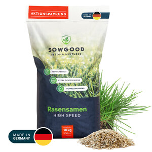 Sowgood Rasensamen schnellkeimend 10 kg - 500 m²