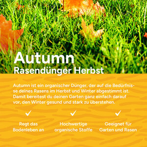 MRS Seeds & Mixtures Autumn - Organischer Rasendünger Herbst | 18KG-360m²