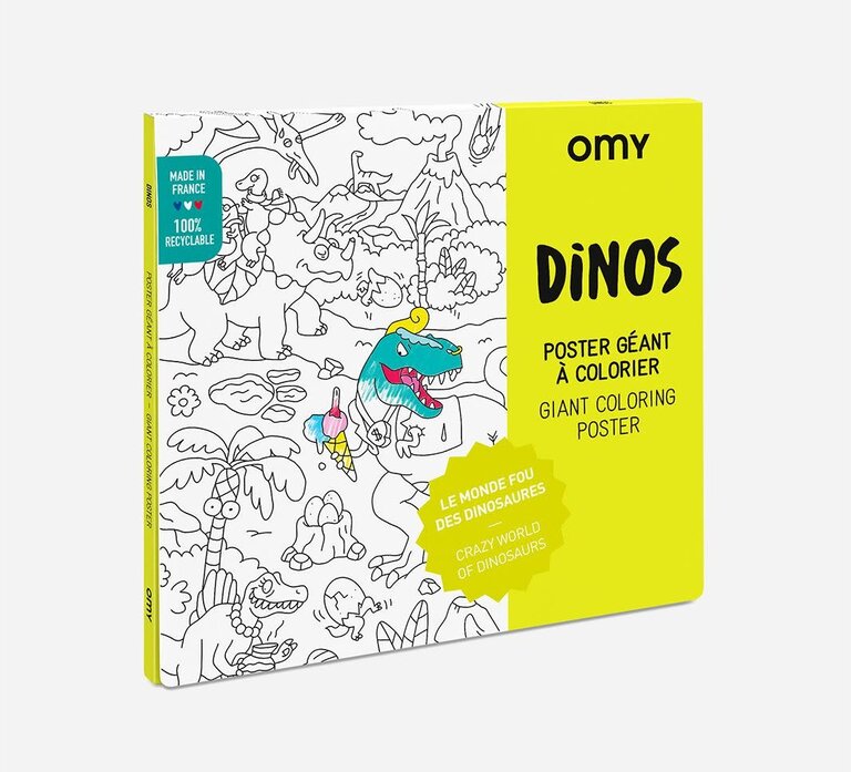 OMY Giant Coloring Poster - Dino's 100 x 70