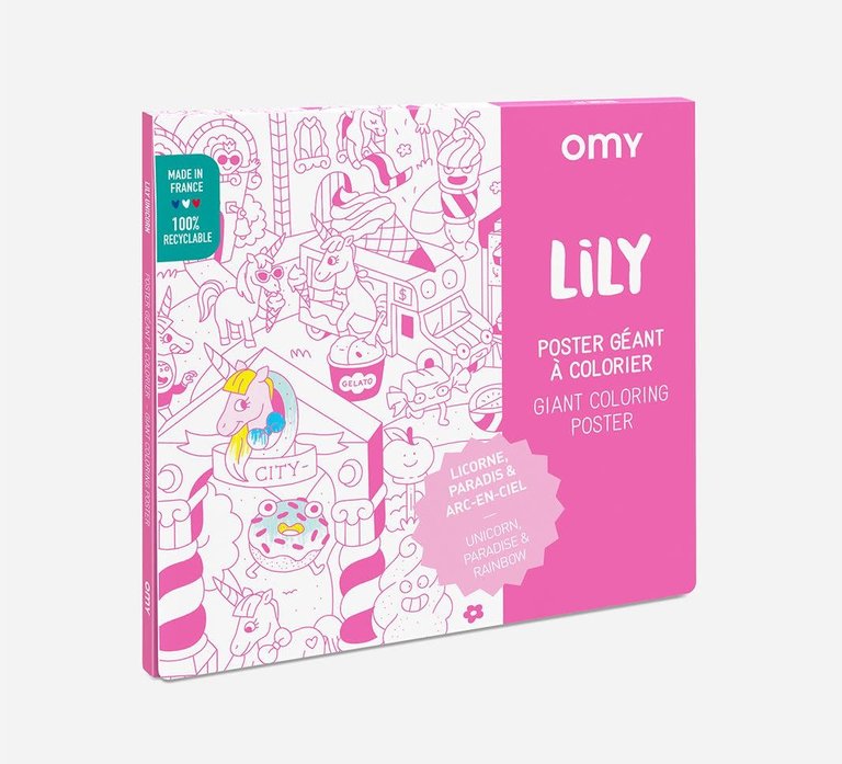 OMY COLORING POSTER - LILY 100 x 70