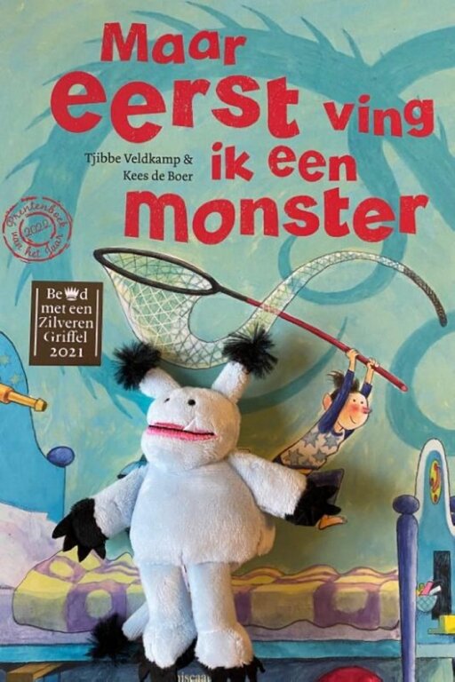 Maar eerst ving ik een monster (met vingerpopje)