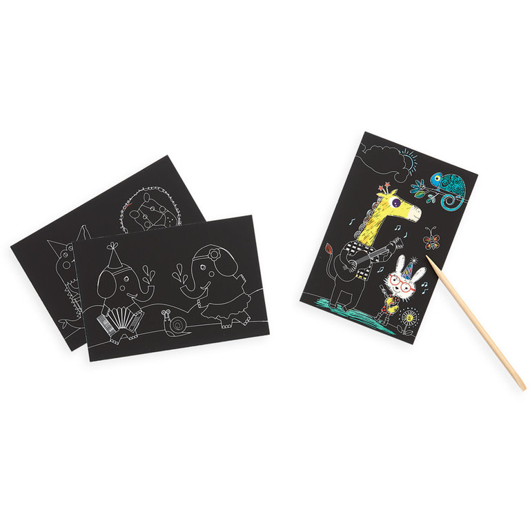 OOLY Mini Scratch & Scribble Art Kit - Funtastic Friends