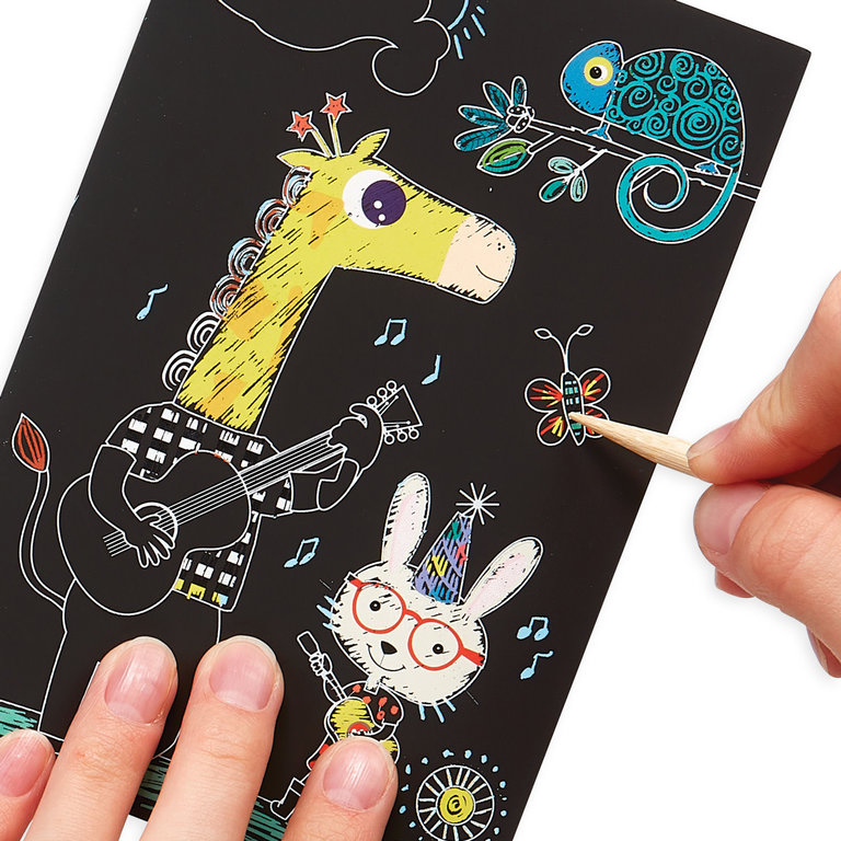 OOLY Mini Scratch & Scribble Art Kit - Funtastic Friends