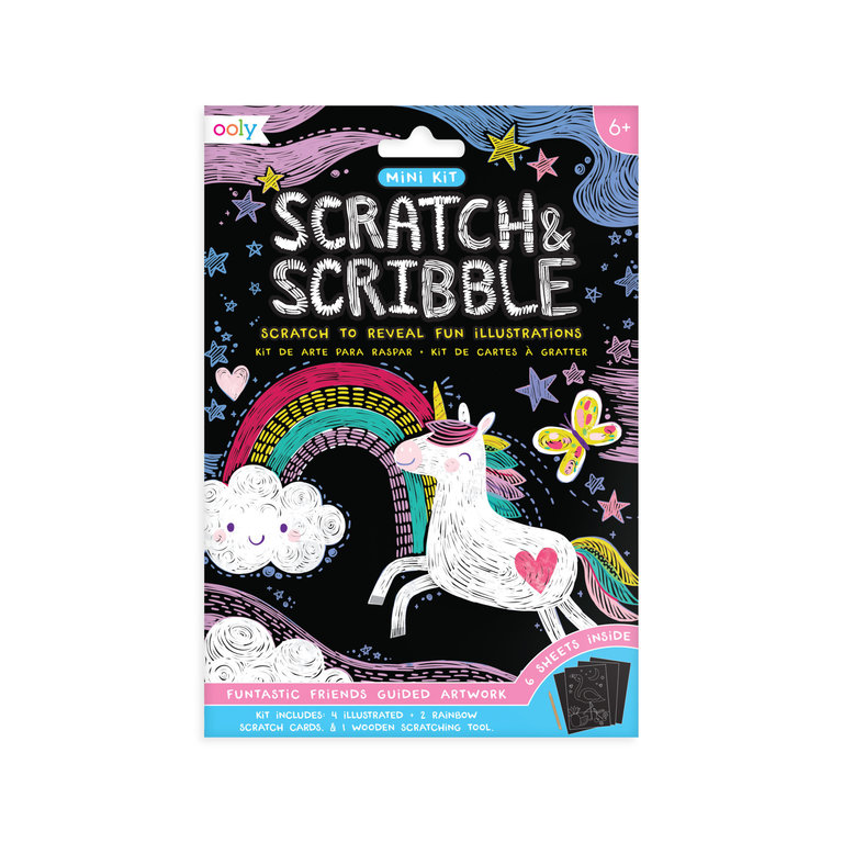 OOLY Mini Scratch & Scribble Art Kit - Funtastic Friends