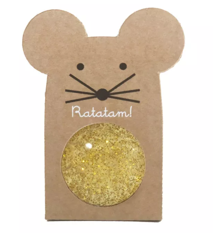Glitter muis stuiterbal