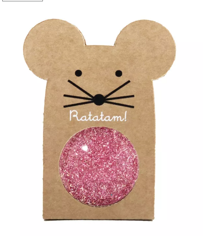 Glitter muis stuiterbal