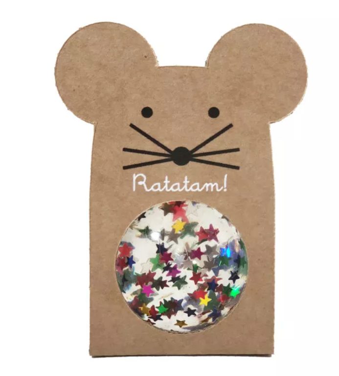 Glitter muis stuiterbal