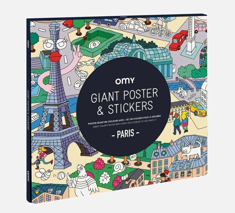 OMY STICKERS POSTER - PARIS 100 x 70
