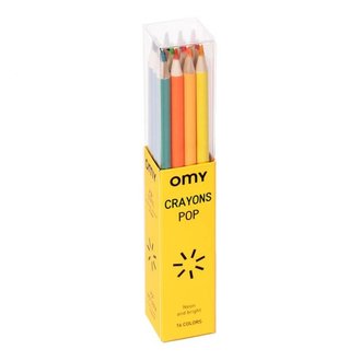 OMY Crayons pop - kleurpotloden 16 colors