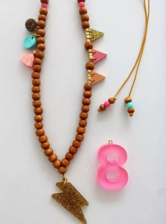 By Melo By Melo Verjaardagsketting roze