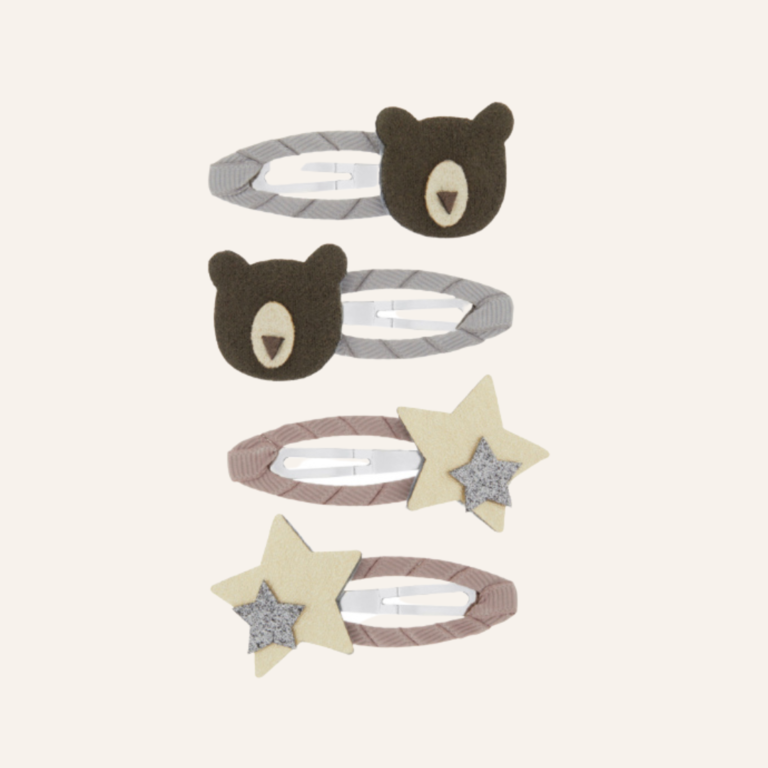 Mimi & Lula Grizzly bear clip set