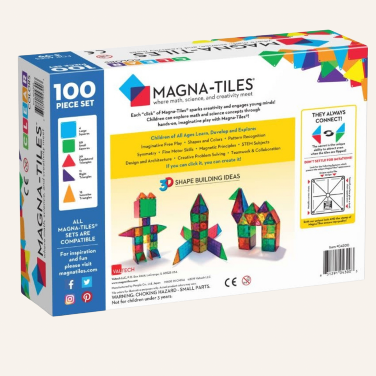 Magna-tiles Magna-tiles Clear Color 100 stuks - Magnetische tegels