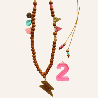 By Melo By Melo Verjaardagsketting roze