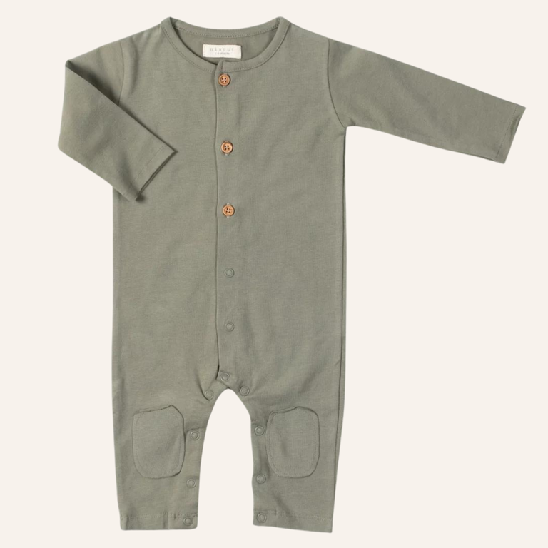 Nixnut Butt onesie - Wild green