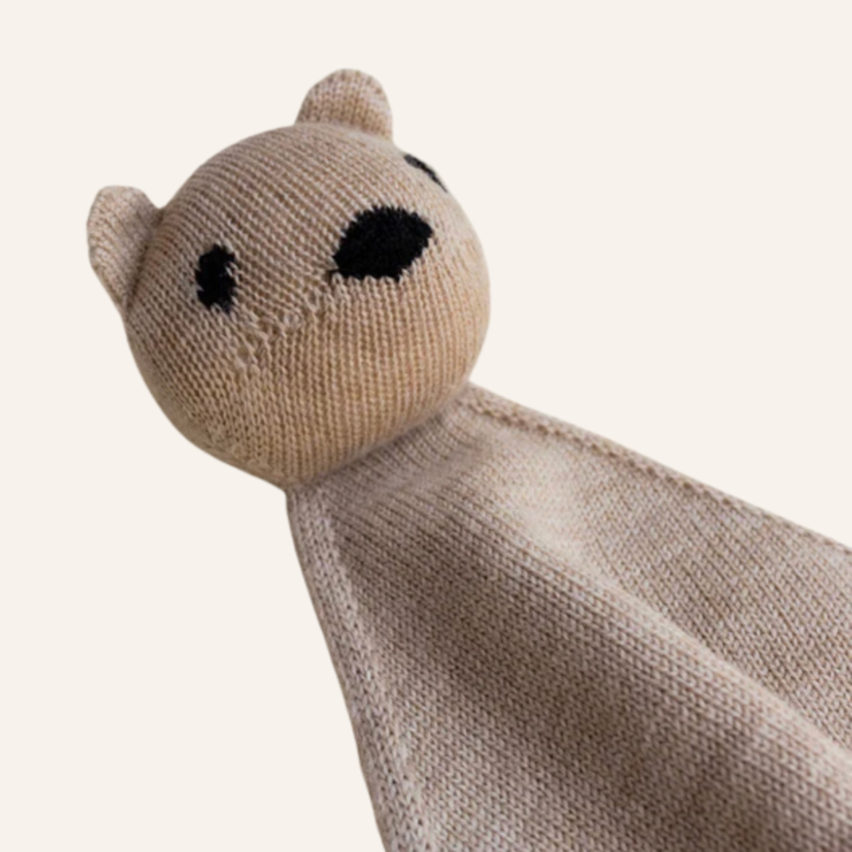Hvid Bonnet&Booties&Teddy Tokki sand その他