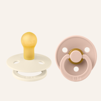 Bibs Colour 2-pack maat 1 Ivory/Blush fopspeen