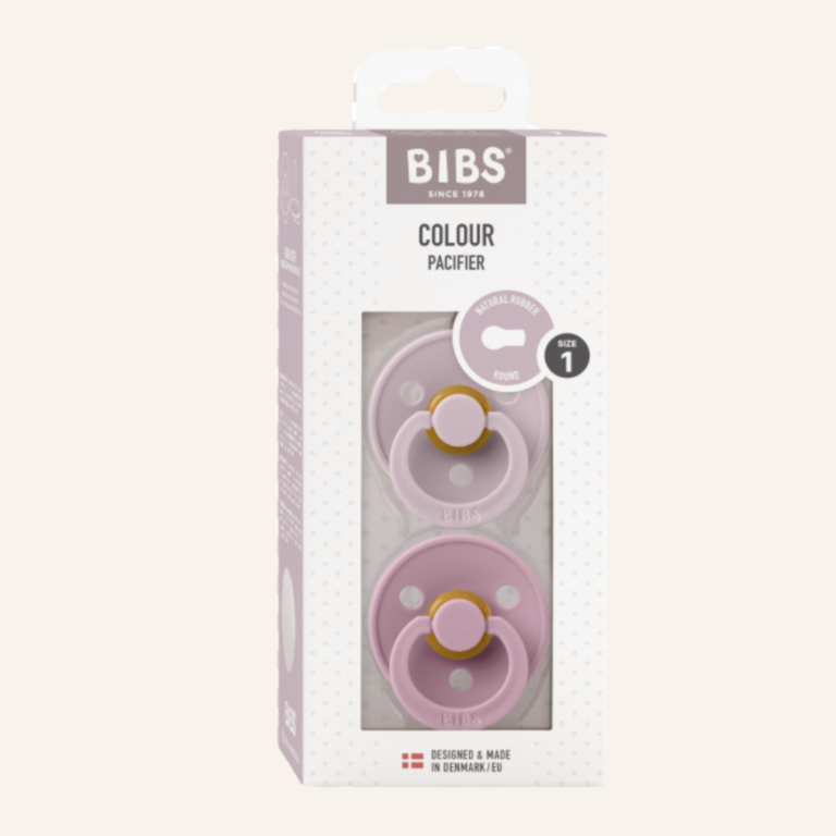 Bibs Colour 2-pack maat 1 Dusky lilac/Heather fopspeen