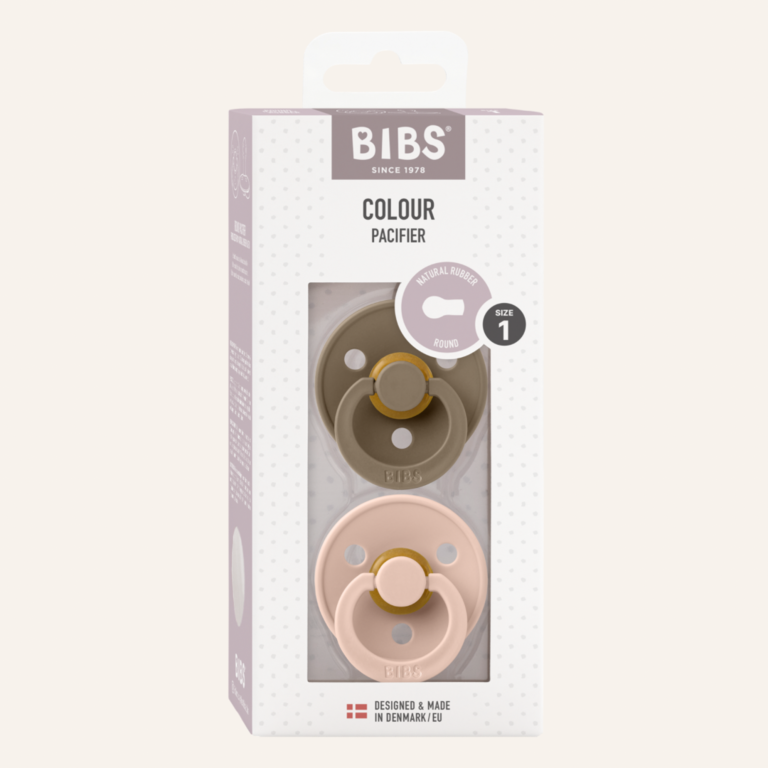 Bibs Colour 2-pack maat 1 Dark Oak/Blush fopspeen