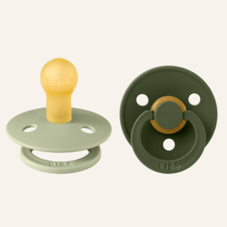 Bibs Colour 2-pack maat 1 Sage/Hunter Green fopspeen