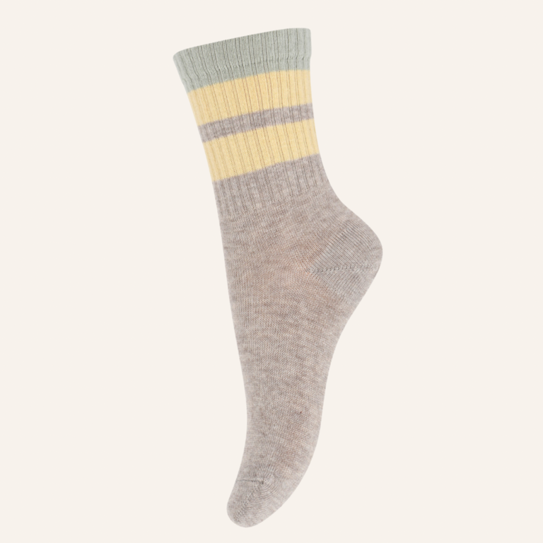 MP Denmark Socks Frej - Light brown melange