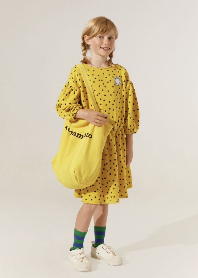 The Campamento Yellow dots dress - Bende van Geluk