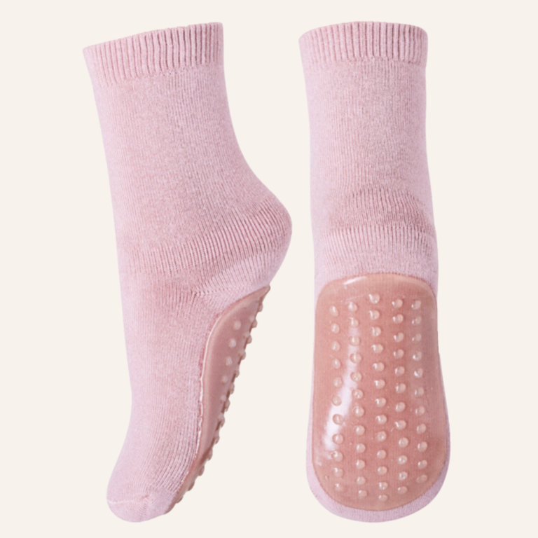 MP Denmark Cotton socks with anti-slip - Rose Grey