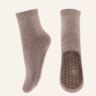 MP Denmark Celina socks with anti-slip and glitter - Brown Sienna MP Denmark Celina socks with anti-slip and glitter - Brown Sienna