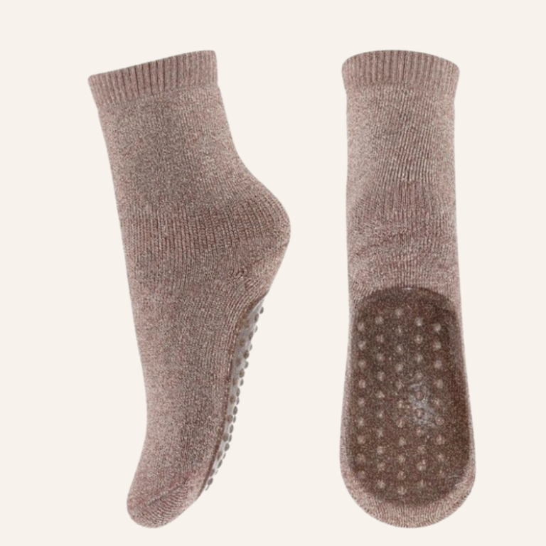 MP Denmark Celina socks with anti-slip - Brown Sienna