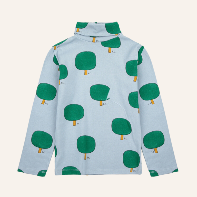 Bobo Choses Green tree all over turtle neck T-shirt