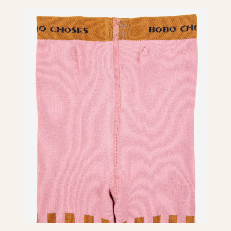 Bobo Choses Thin stripes pink tights