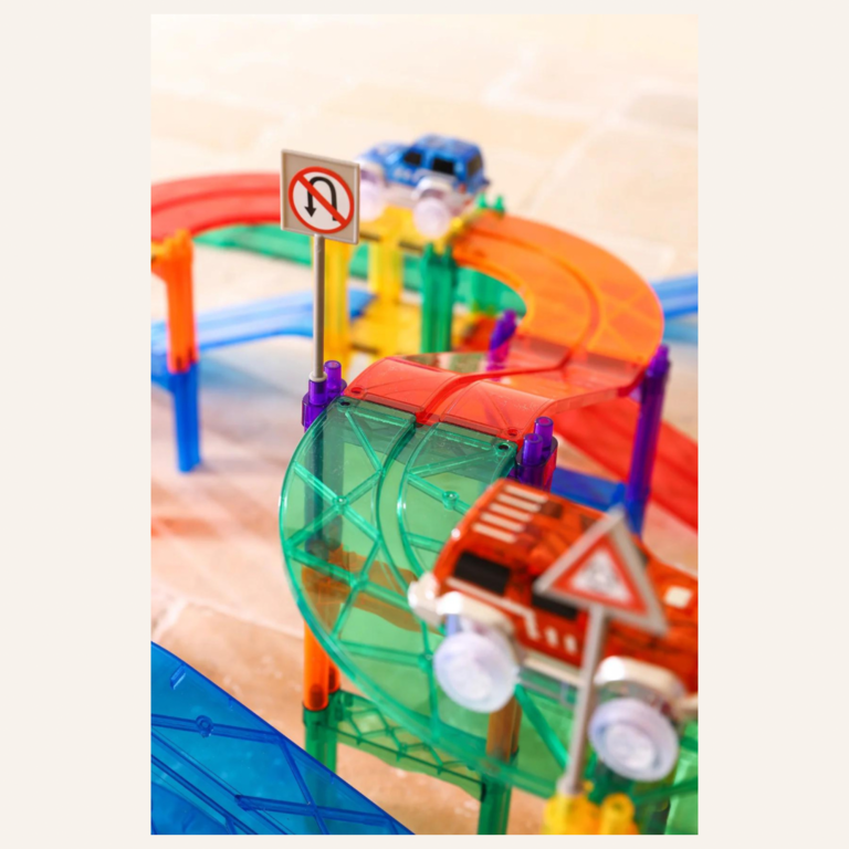 Cleverclixx Race track car - Blue