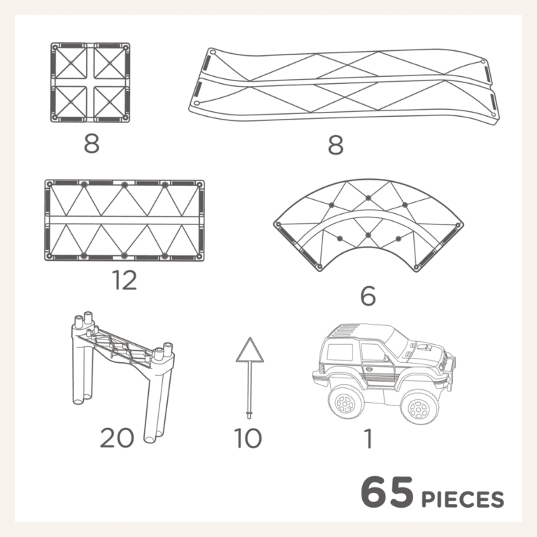 Cleverclixx Race track intense - 65 pieces