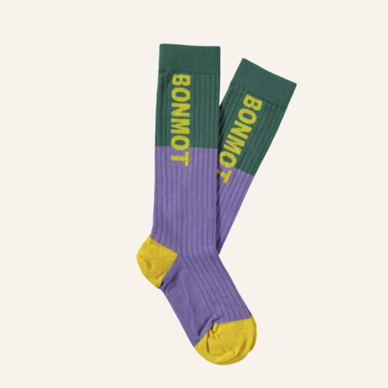 Bonmot Sock bonmot color block - Lilac