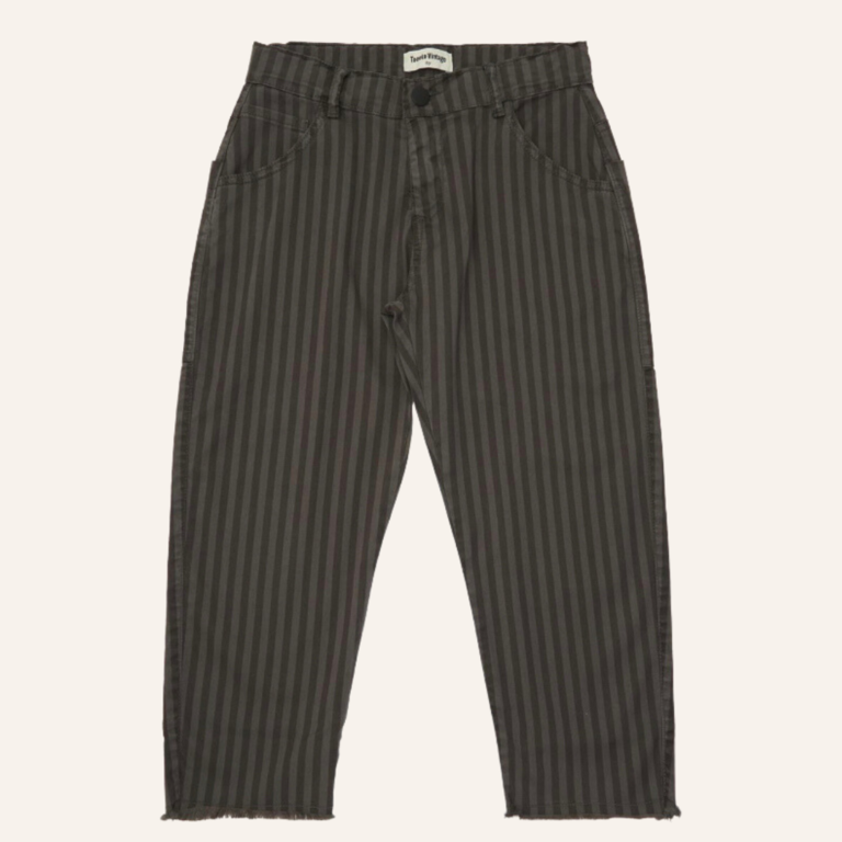 Tocoto Vintage Kid denim striped pants - Dark grey