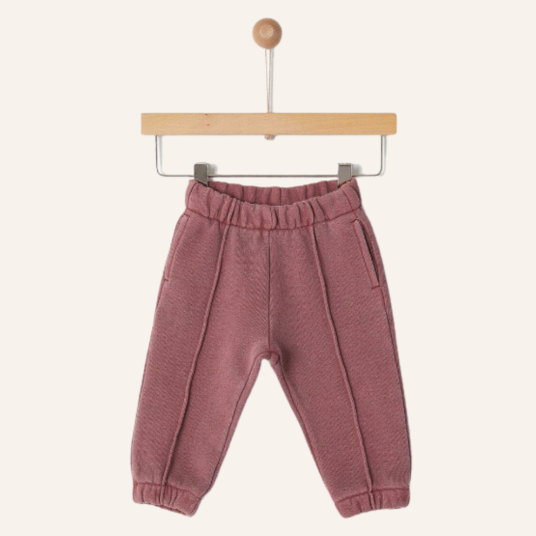 Yell-OH Organic cotton dyed sweatpants - Marsala
