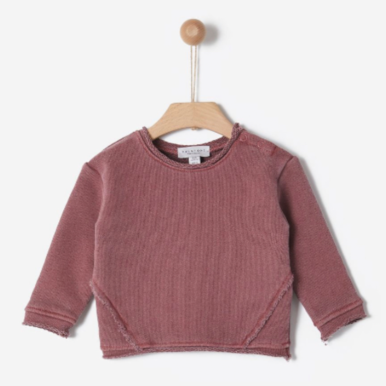 Yell-OH Organic cotton dyed sweatshirt - Marsala