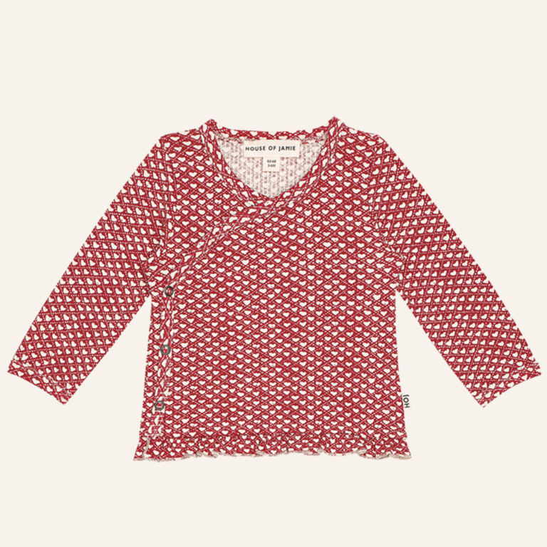 House of Jamie Rib wrap tee - Hearts