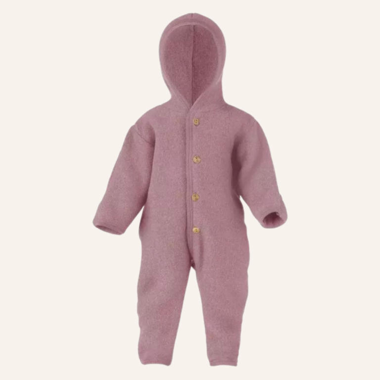 Engel Natur Engel Overall fleecewol - Rosewood melange / Lila