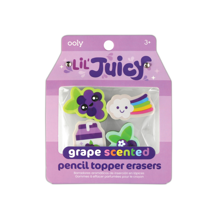 OOLY Lil juicy scented pencil topper erasers - Grape