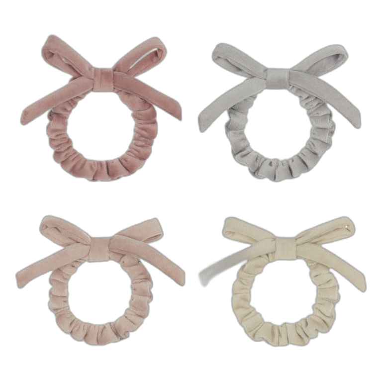 Mimi & Lula Velvet bow mini scrunchies