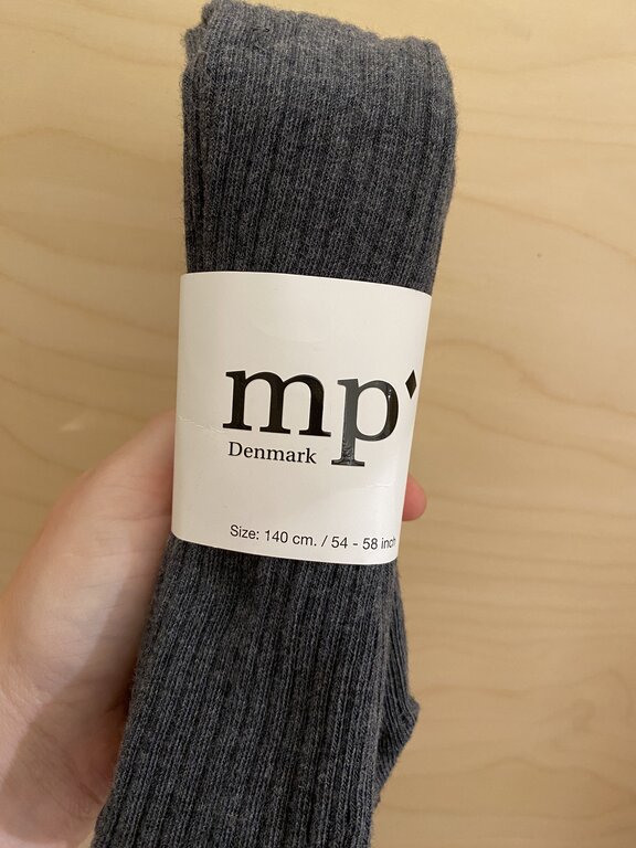 MP Denmark Cotton rib tights - Dark grey melange
