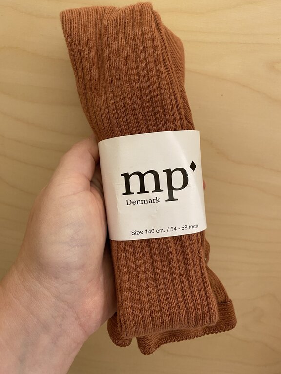 MP Denmark Cotton rib tights - Copper brown