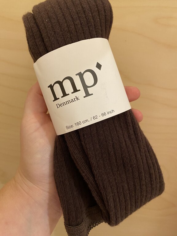 MP Denmark Cotton rib tights - Dark brown