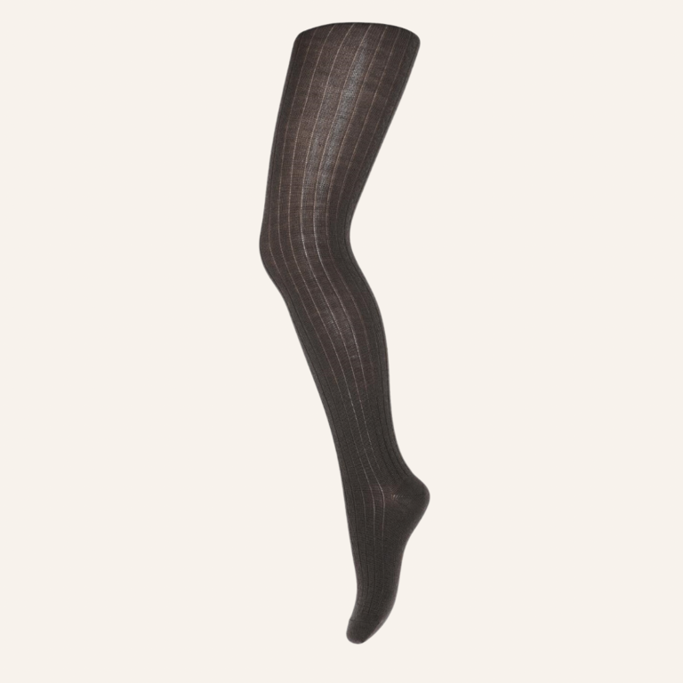 MP Denmark Cotton rib tights - Dark brown