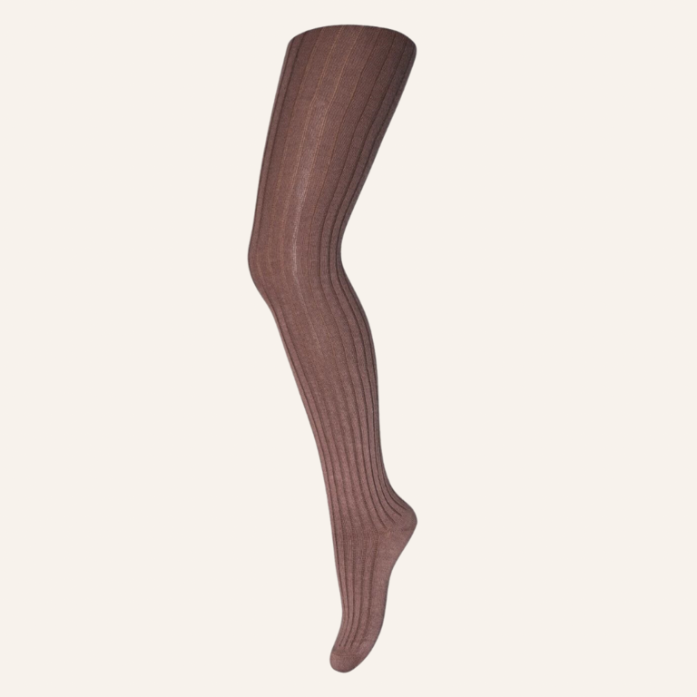 MP Denmark Cotton rib tights - Brown sienna