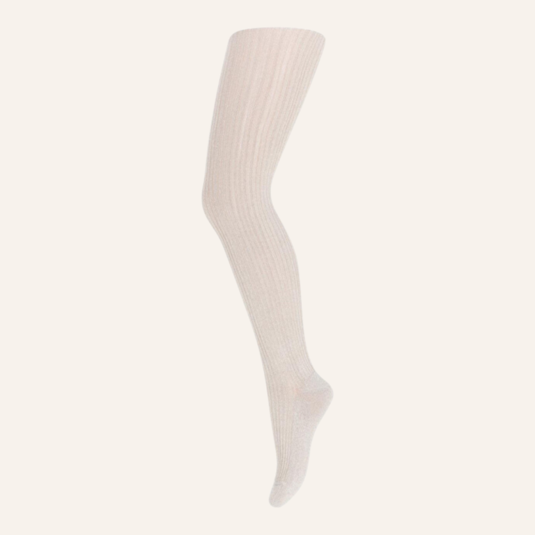 MP Denmark Glitter tights - Ecru