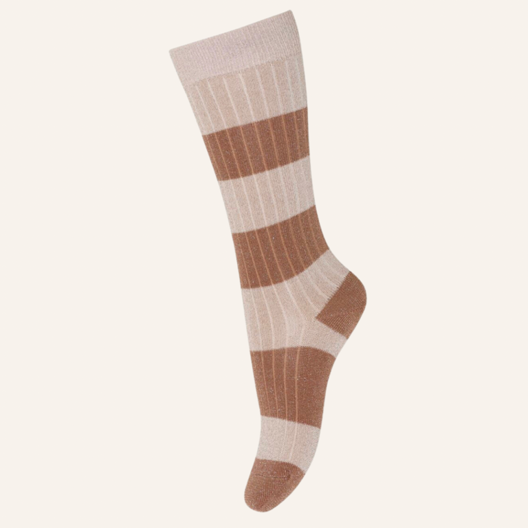MP Denmark Clara glitter knee socks - Rose dust